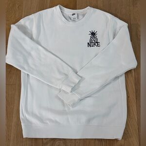 Nike Men's White Crewneck Sweater